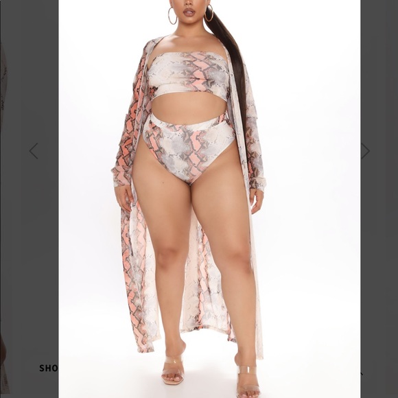 3 Piece Sunsuit Swim Set 🧡 - Picture 4 of 4